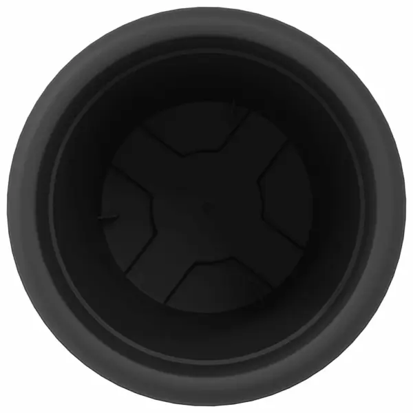 Ümmargused plastlillepotid drenaažiavadega, must, 6 tk, Ø 26 x 21,5 cm – 6