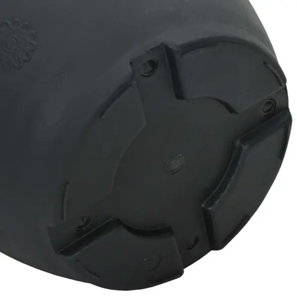 Ümmargused plastlillepotid äravooluavadega, 24 tk, must, Ø 26 x 21,5 cm – 8