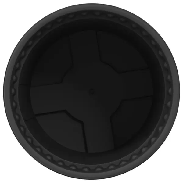 Ümmargused plastlillepotid drenaažiavadega, 6 tk, must, Ø 15 x 12 cm – 6