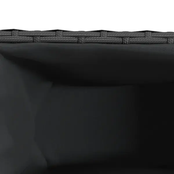 Mustad polürotangist taimekastid 3 sisepotiga, 2 tk, pulbervärvitud terasraam, 105 x 30 x 32 cm – 11