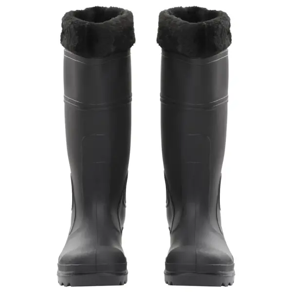 Mustad PVC-kummikud eemaldatava voodriga, suurus 39, kõrgus 38 cm – 3