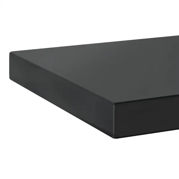 Mustad roostevabast terasest seinariiulid, 2 tk, 75 x 23,5 cm, kandevõime 100 kg – 10