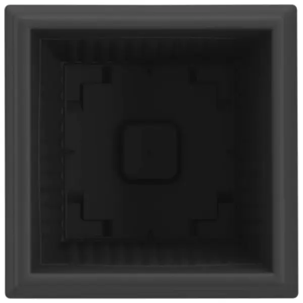 Ruudukujulised lillepotid drenaažiavadega, 6 tk, must plast, 16 x 16 x 14 cm – 7