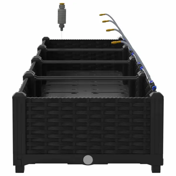 Aia istutuskastid kastmissüsteemiga, 4 tk, must teras, 160 x 40 x 22 cm – 7