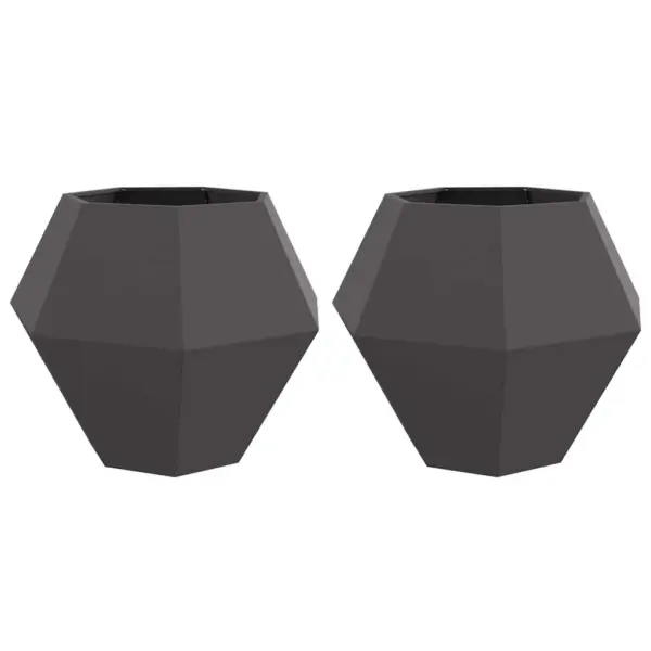 Terasest taimekastid välitingimustesse, 2 tk, must, 100 x 100 x 80 cm – 2