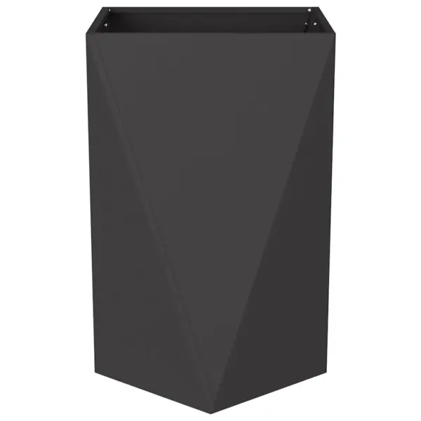 Mustad terasest taimekastid välitingimustesse, 2 tk, 50 x 50 x 75 cm – 6