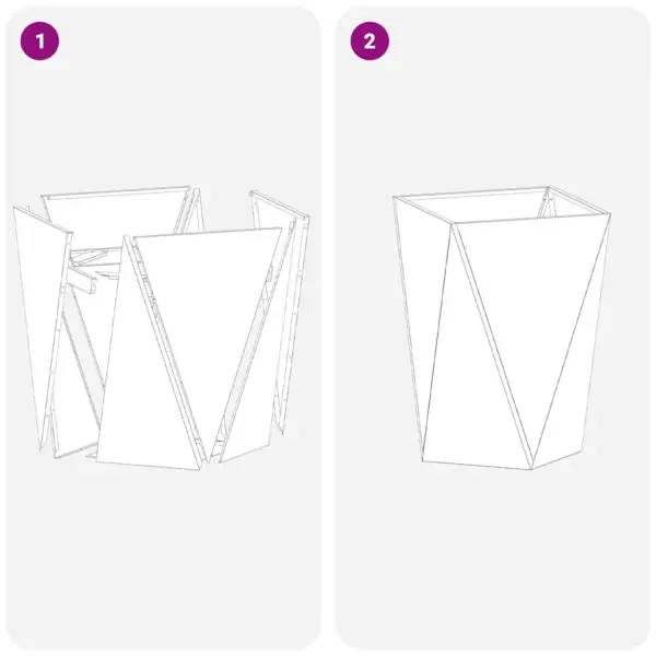 Mustad terasest taimekastid välitingimustesse, 2 tk, 50 x 50 x 75 cm – 9