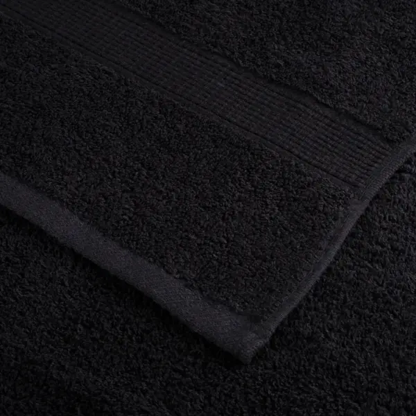 Vannirätikute komplekt SOLUND, must, 4 tk, 100 x 200 cm, 100% puuvill, 600 gsm – 6