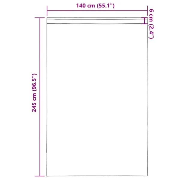 Mustad poolläbipaistvad vardataskuga kardinad 2 tk, 140 x 245 cm, 100% polüester – 9