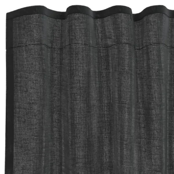 Poolläbipaistvad vardataskuga voile kardinad, must, 2 tk, 140 x 140 cm – 5