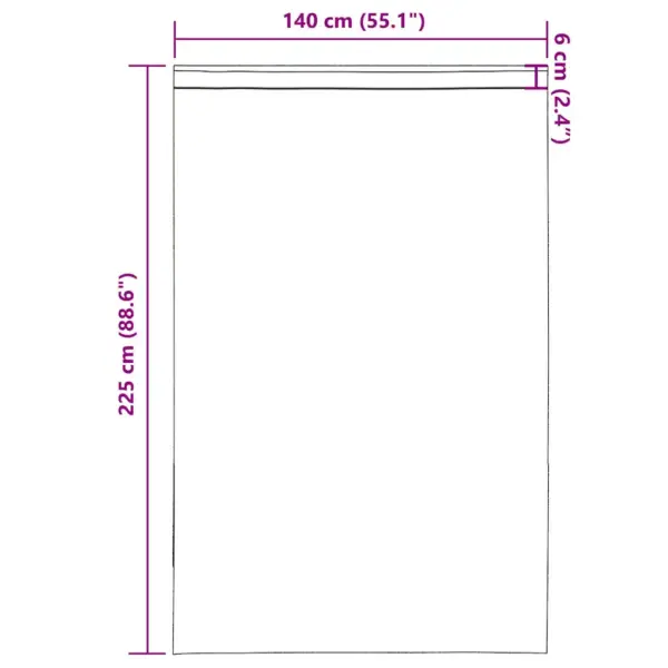 Poolläbipaistvad vardataskuga voile kardinad, 2 tk, must, 140 x 225 cm – 9