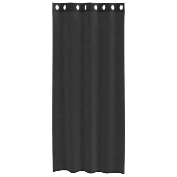 Voile kardinad rõngastega, must, 2 tk, 140 x 245 cm – 4