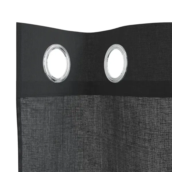 Voile kardinad rõngastega, must, 2 tk, 140 x 245 cm – 5