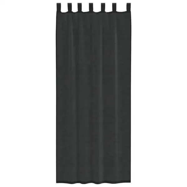 Poolläbipaistvad voile kardinad vahelehega, must, 2 tk, 140 x 260 cm – 4