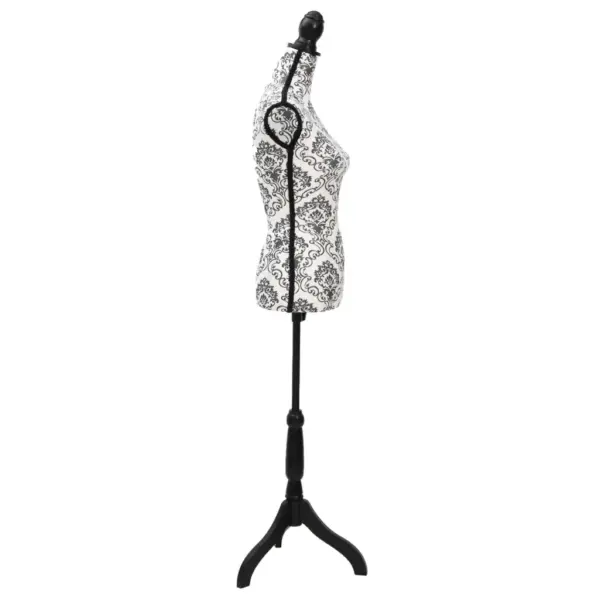 Naiste rätsepa- ja vitriinmannekeen reguleeritava kõrgusega, must-valge mustriga – 3