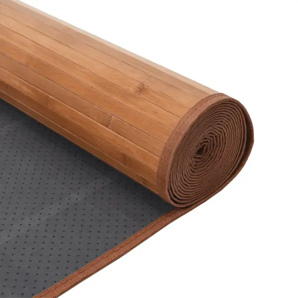 Ristkülikukujuline bambusvaip libisemiskindla tagusega, naturaalne, 80 x 400 cm – 5