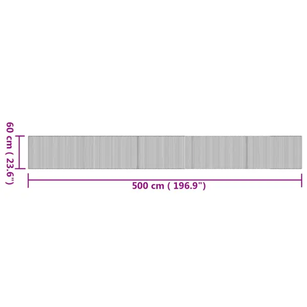 Ristkülikukujuline bambusvaip libisemiskindla tagusega, naturaalne, 60 x 500 cm – 8