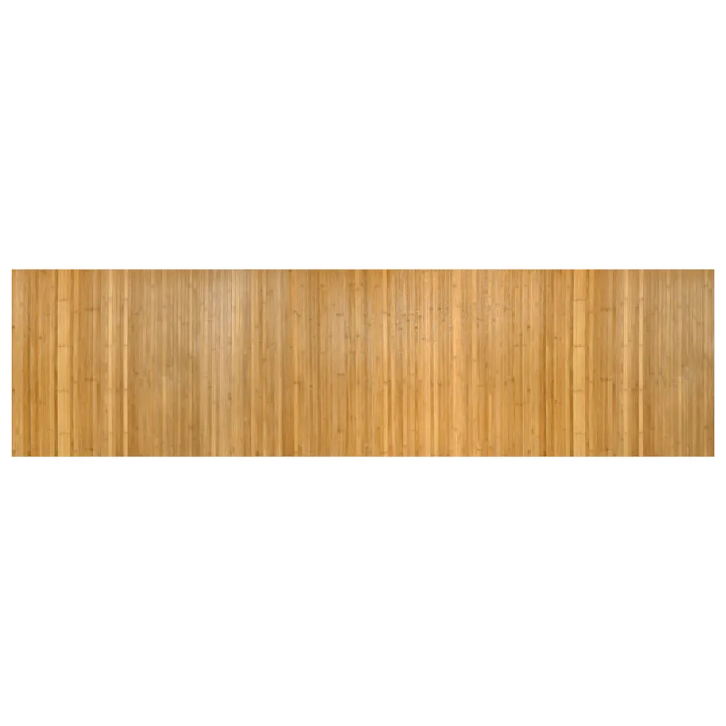 Ristkülikukujuline bambusvaip, naturaalne, libisemiskindla tagaküljega, 80 x 300 cm