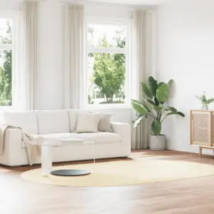 Ovaalne kõrge narmaga shaggy vaip NAVARRA, kreemjasvalge, 300 x 200 cm