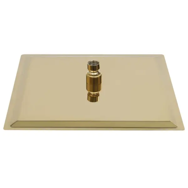 Nelinurkne vihmaduši otsak katlakivivastaste silikoonotsikutega, kuldne roostevaba teras, 25 x 25 cm – 4