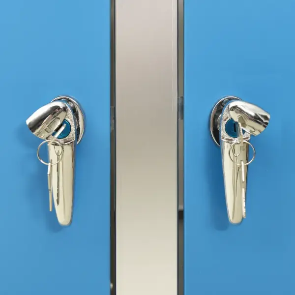 Nelja prügikasti kuur, taevasinine, tsingitud teraspaneelid ja roostevaba terasraam, 276,5 x 77,5 x 112,5 cm – 8