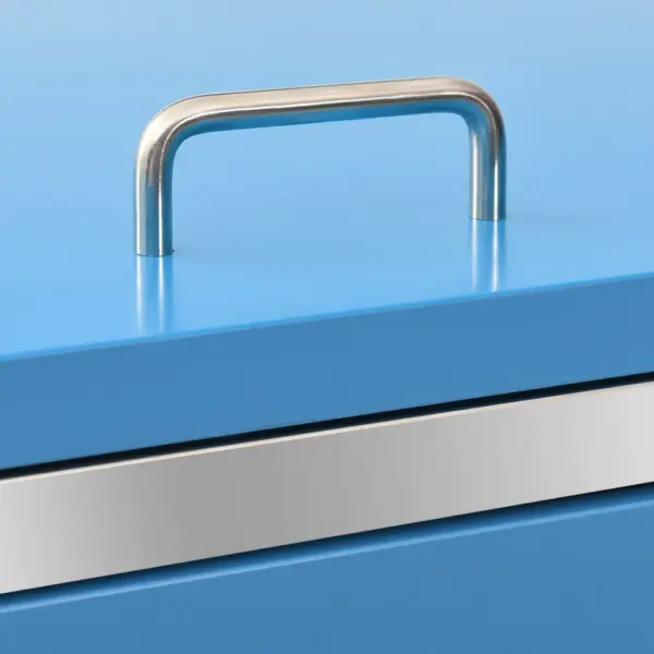 Nelja prügikasti kuur, taevasinine, tsingitud teraspaneelid ja roostevaba terasraam, 276,5 x 77,5 x 112,5 cm – 10