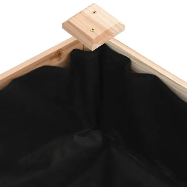 Voodriga nulupuidust aia taimelava, 120 x 45 x 25 cm – 6