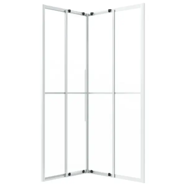 Nurga dušikabiin matt ESG-klaasiga, hõbedane alumiiniumraam, 90 x 70 x 180 cm – 5