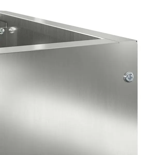 Nurga istutuskast, hõbedane tsingitud teras, 60 x 60 x 35 cm – 9