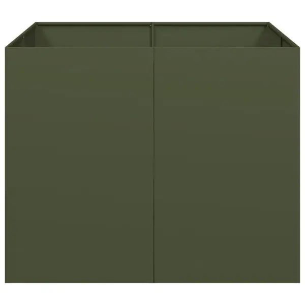 Oliiviroheline aia istutuskast, külmvaltsitud teras, 100 x 100 x 80 cm, avatud põhjaga – 4