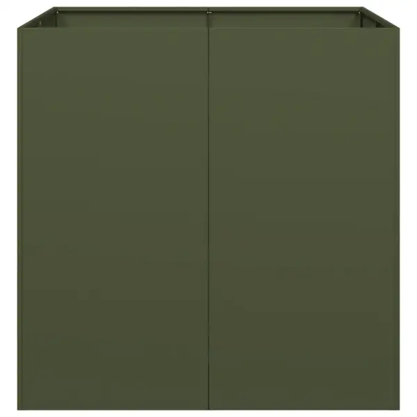 Oliiviroheline aia istutuskast, külmvaltsitud teras, 80 x 80 x 80 cm, avatud põhjaga – 4