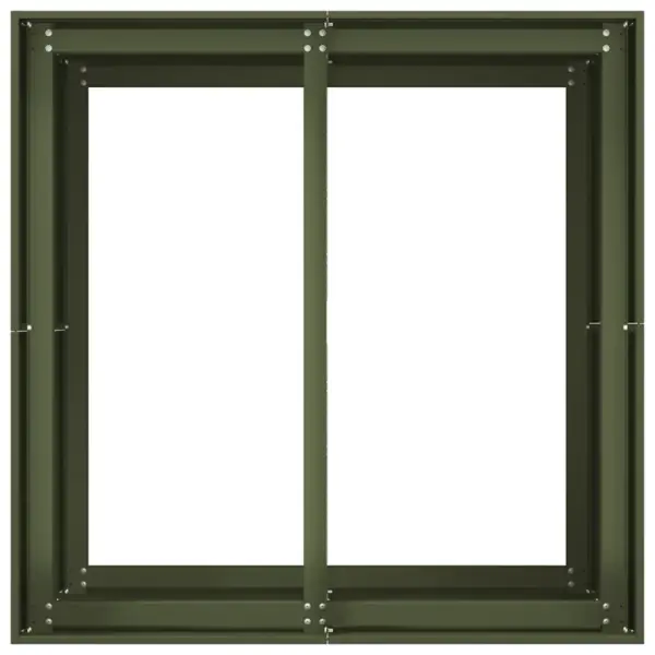 Oliiviroheline aia istutuskast, külmvaltsitud teras, 80 x 80 x 80 cm, avatud põhjaga – 5