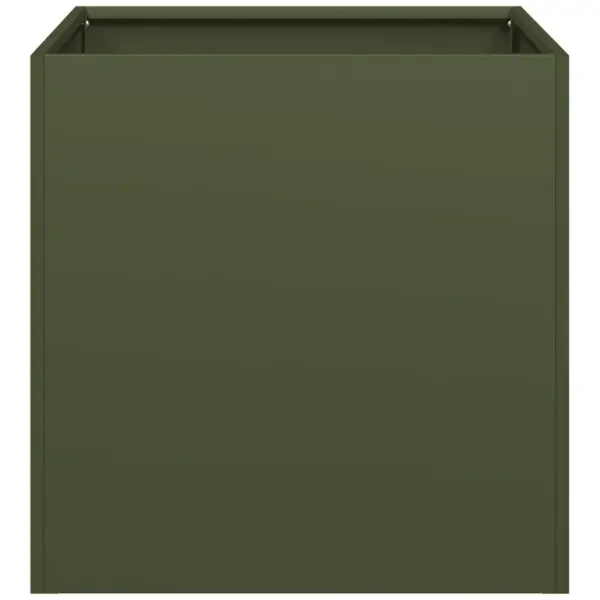 Oliiviroheline külmvaltsitud terasest taimekast avatud põhjaga, 40 x 40 x 40 cm – 4