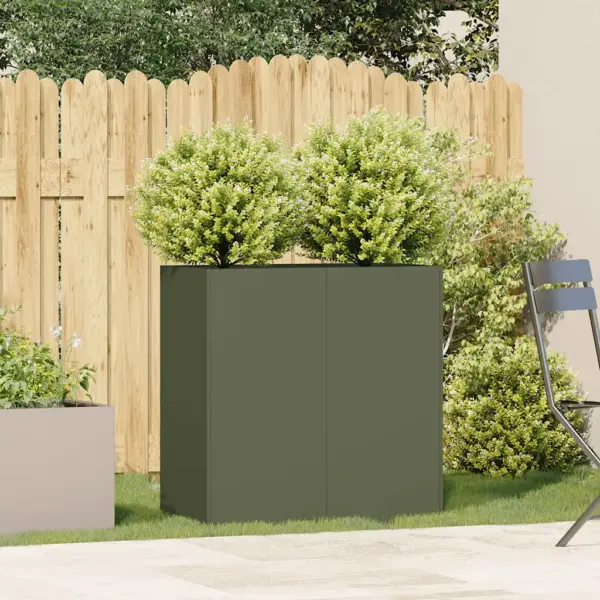 Oliiviroheline taimekast avatud põhjaga, külmvaltsitud teras, 80 x 40 x 80 cm – 3