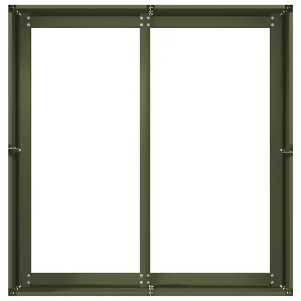Oliiviroheline metallist taimekast avatud põhjaga, 80 x 80 x 40 cm – 5