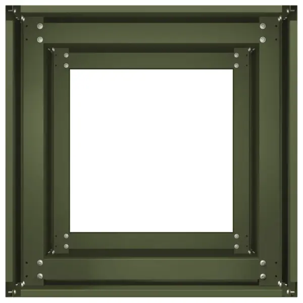 Kõrge oliiviroheline taimekast külmvaltsitud terasest 40 x 40 x 80 cm – 5