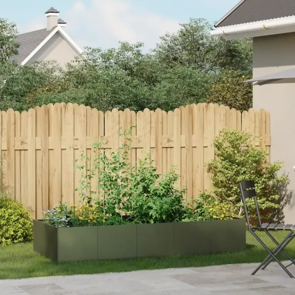 Aia taimekast avatud põhjaga, oliiviroheline, külmvaltsitud teras, 200 x 80 x 40 cm – 3