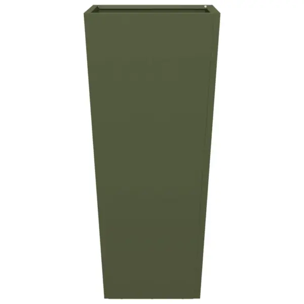 Oliiviroheline aia taimekast põhjaga, külmvaltsitud teras, 35 x 35 x 75 cm – 4