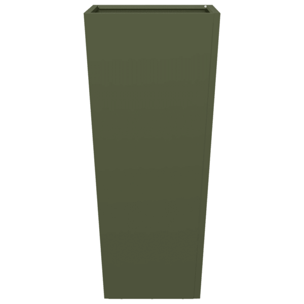 Oliiviroheline aia taimekast põhjaga, külmvaltsitud teras, 35 x 35 x 75 cm – 5
