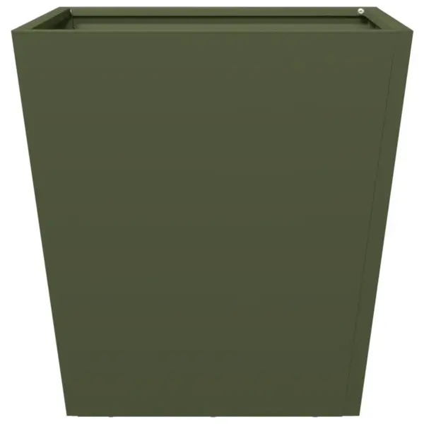 Oliiviroheline terasest aia taimekast põhjaga, 40 x 40 x 40 cm – 5