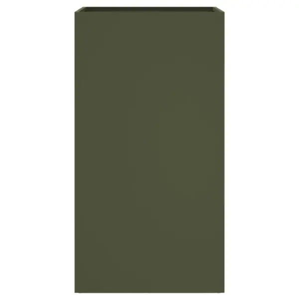 Aia taimekast külmvaltsitud terasest, oliiviroheline, 42 x 38 x 75 cm – 5