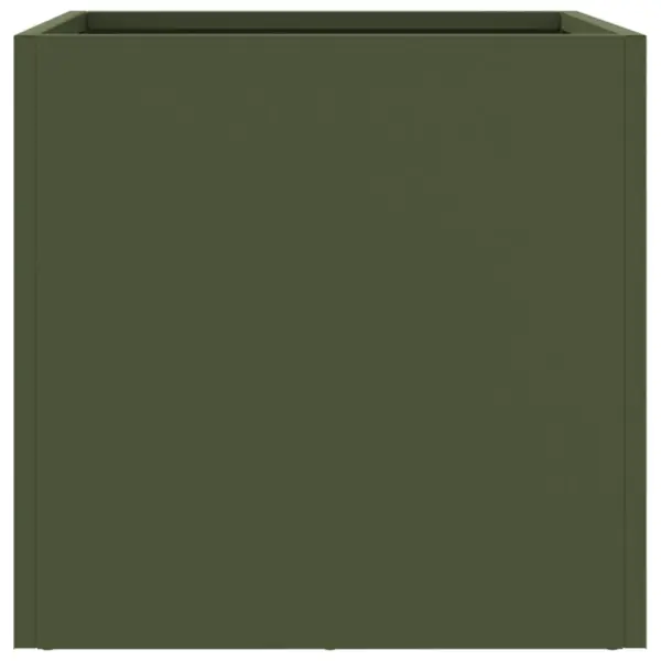 Aia taimekastid 2 tk, oliiviroheline külmvaltsitud teras, 32 x 30 x 29 cm – 6