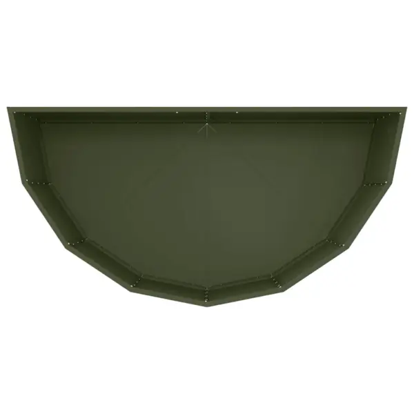 Oliivroheline poolringikujuline terasest taimekast, 120 x 60 x 50 cm – 8