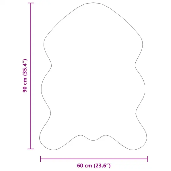 Libisemiskindel kunstkarusnahast vaip Olite, antratsiit, 60 x 90 cm – 11