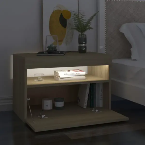 Öökapid RGB LED-valgustusega, 2 tk, sonoma tamm, 60 x 35 x 40 cm – 4