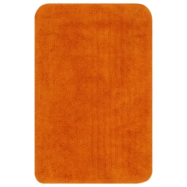 3-osaline oranž puuvillane vannitoamattide komplekt libisemiskindla tagusega – 2