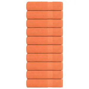 Duširätikute komplekt FROGN, oranž, 10 tk, 70 x 140 cm, 360 g/m²