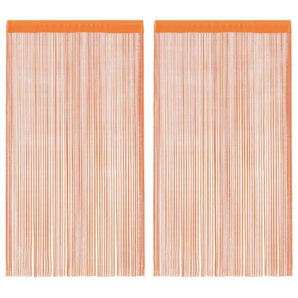 Nöörkardinad uksele ja aknale, oranž, 2 tk, 140 x 250 cm – 2