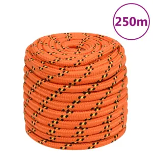 Punutud polüpropüleenist paadiköis, oranž, 16 mm, 250 m