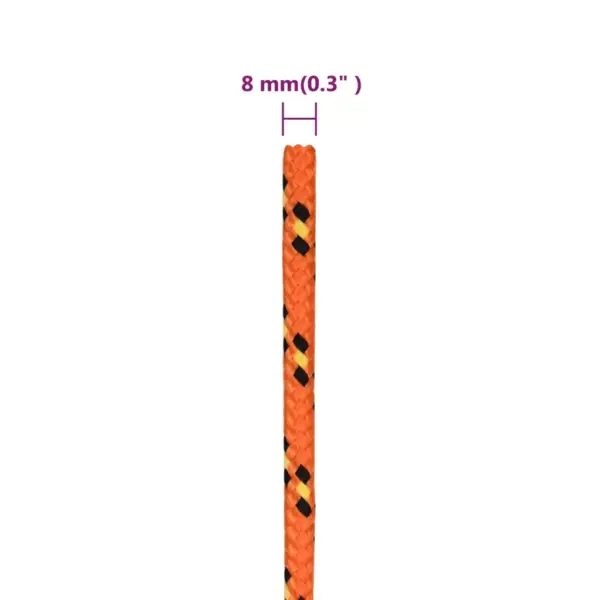 Oranž polüpropüleenist paadiköis, 8 mm, 50 m – 6
